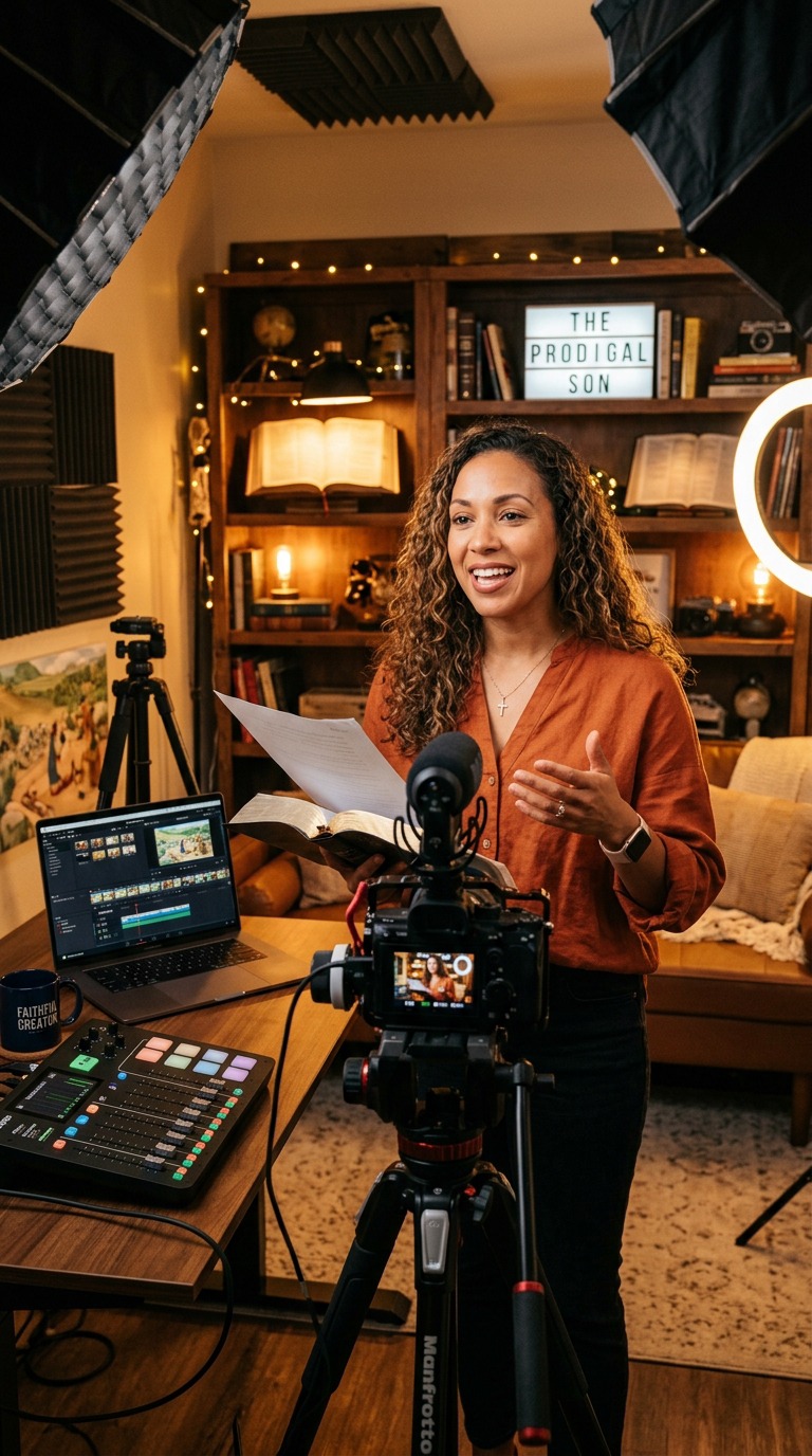 Christian Content Creators - Build a following on Reels and TikTok with daily Bible stories and prayers.