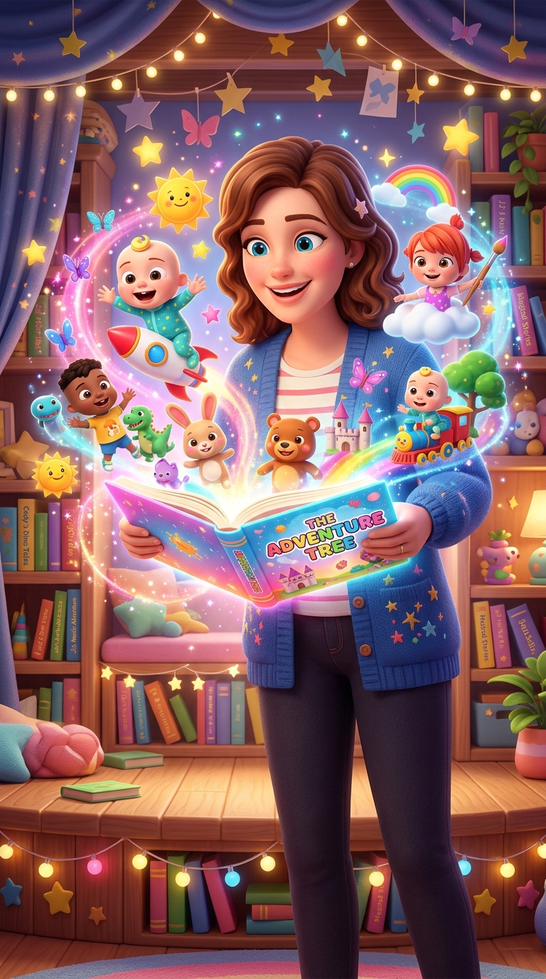 Author turning illustrated children stories into animated videos