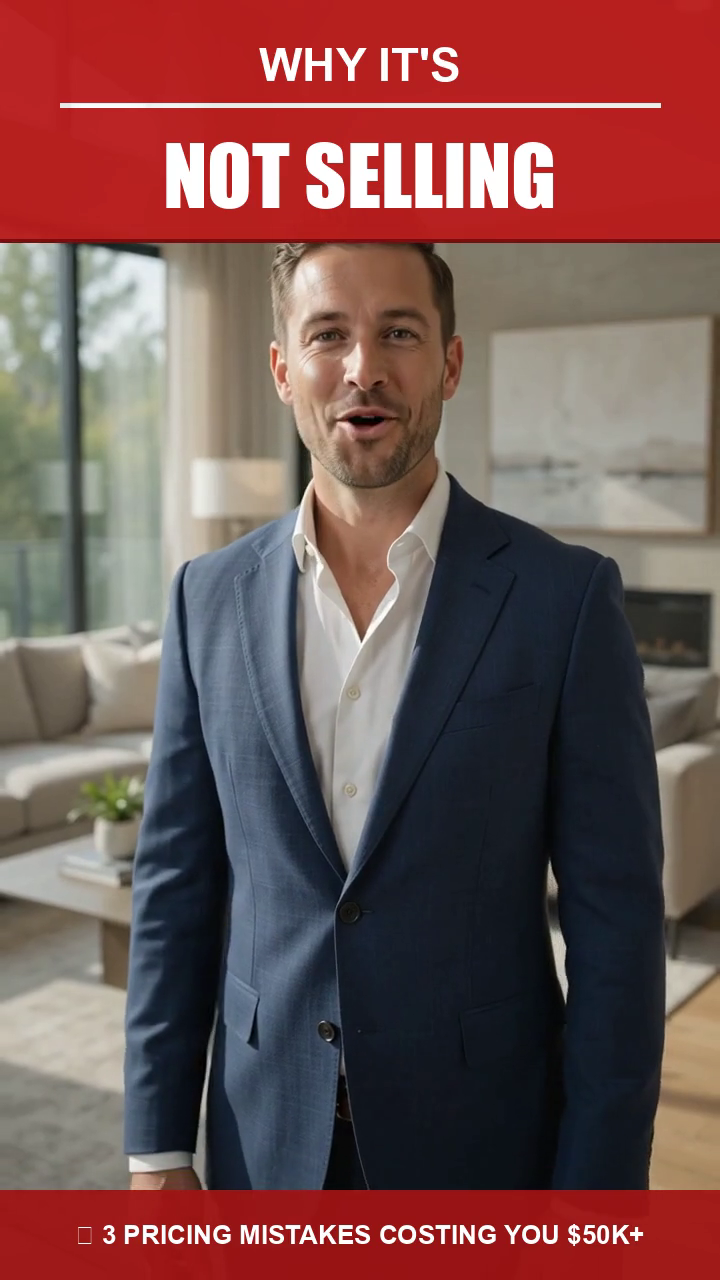 Real estate agent speaking directly to camera on location