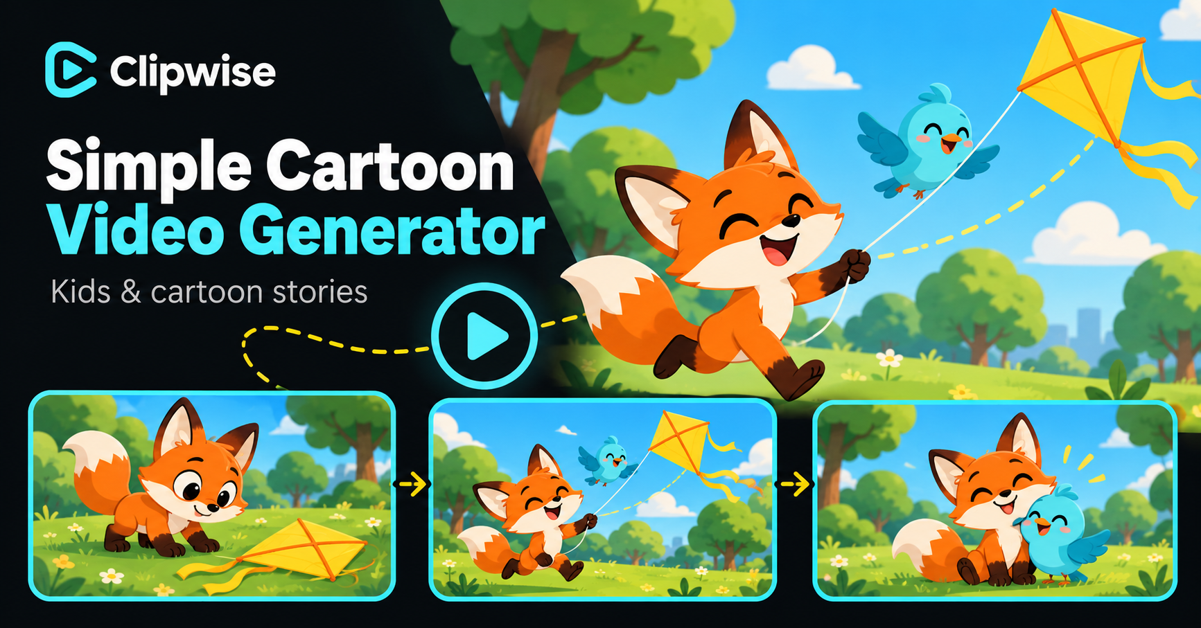 Simple Cartoon Video Generator | Clipwise